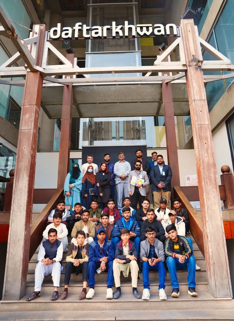 Team at a campus event